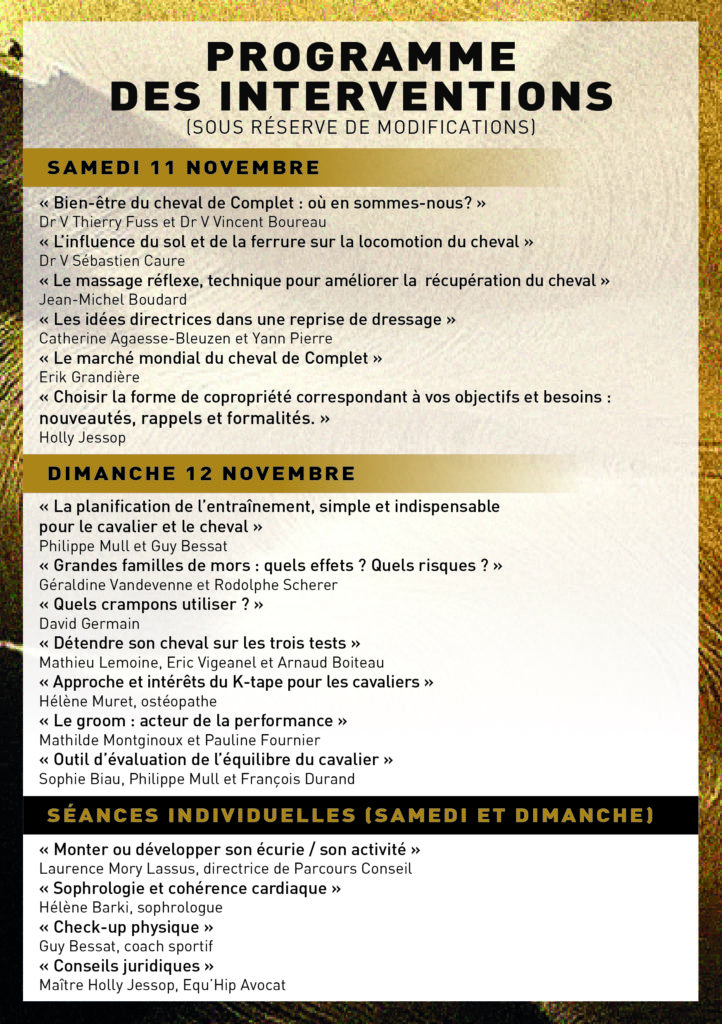 Journées : l’avant-programme !