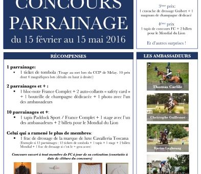 Lancement du concours de parrainage !