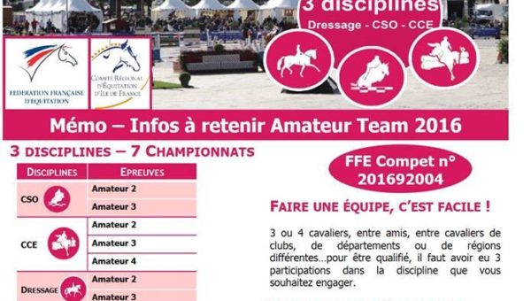 Amateur team : créez vos équipes maintenant !