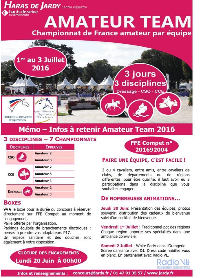 Amateur Team 2016 : nous y serons !