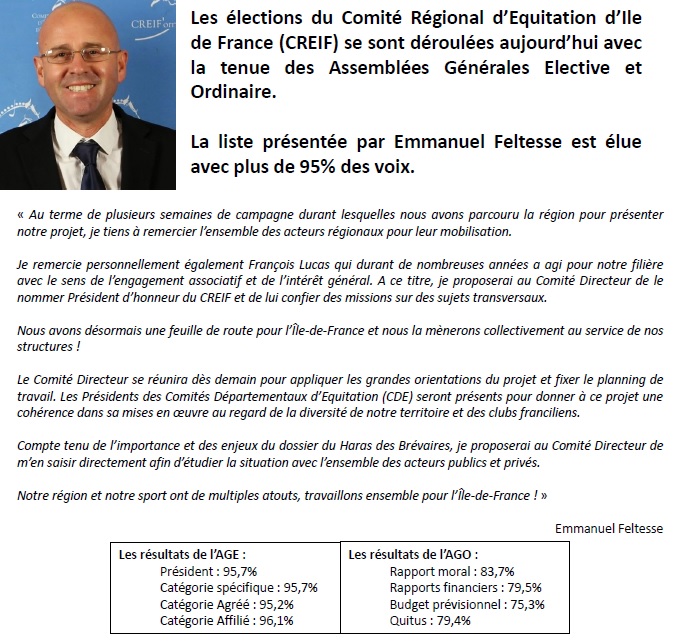 Emmanuel Feltesse plébiscité au CREIF