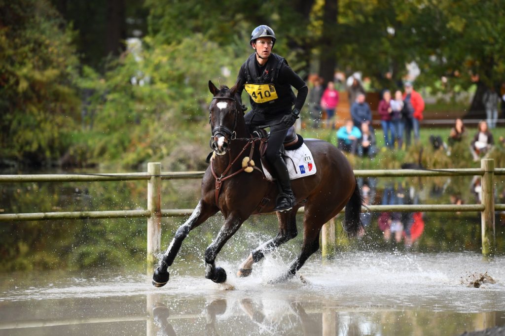 Le premier gué avec un jeune cheval