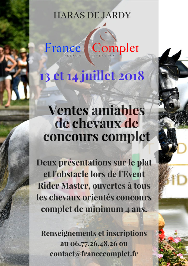 Lancement des ventes amiables France Complet les 13 et 14 juillet prochains.