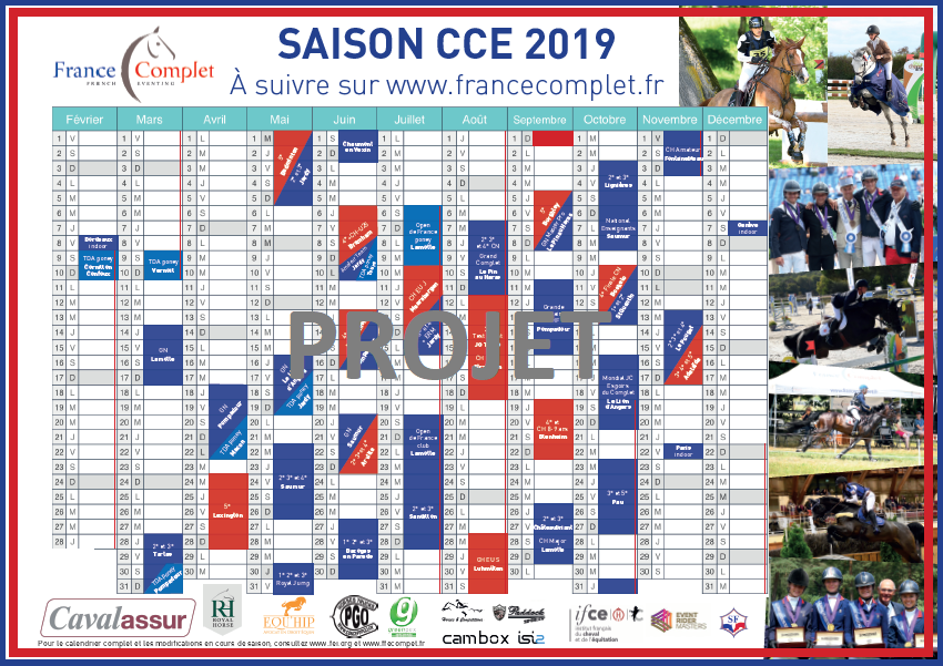 Erratum sur le calendrier du Complet 2019