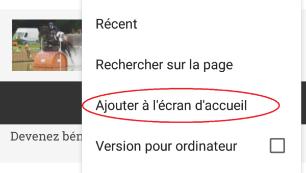 Accédez rapidement au site depuis votre smartphone