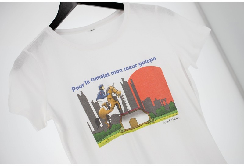 Fonds de Dotation Thaïs Meheust : opération t-shirt « Pour le complet mon cœur galope »