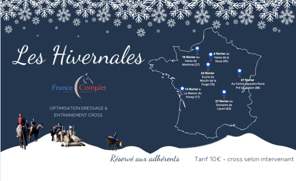 Hivernales 2022: plus que 3 places au Haras du Bois de la Noue et de nouvelles dates disponibles