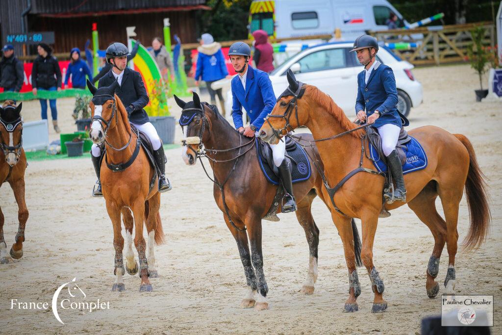 Podium de la Pro 1 du Grand National de Pompadour 2023 - Photo P. Chevalier